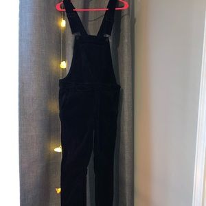 Forever 21 Black Corduroy Overalls